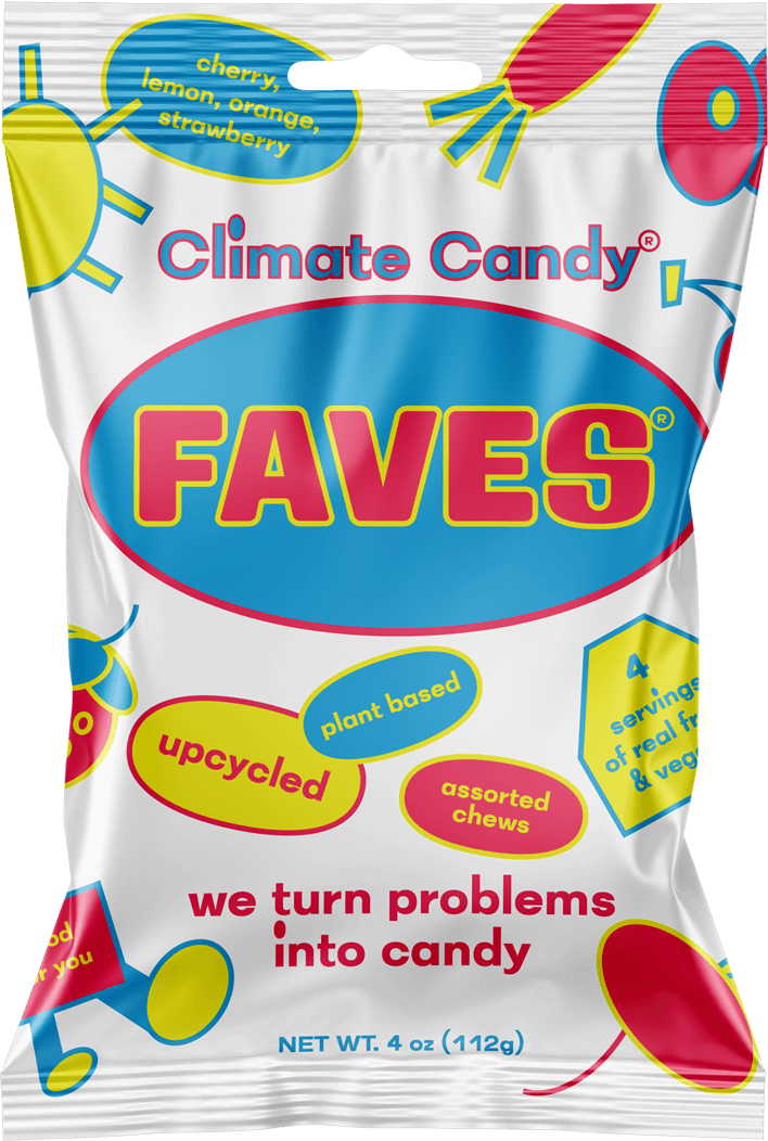 A bag of FAVES by Climate Candy